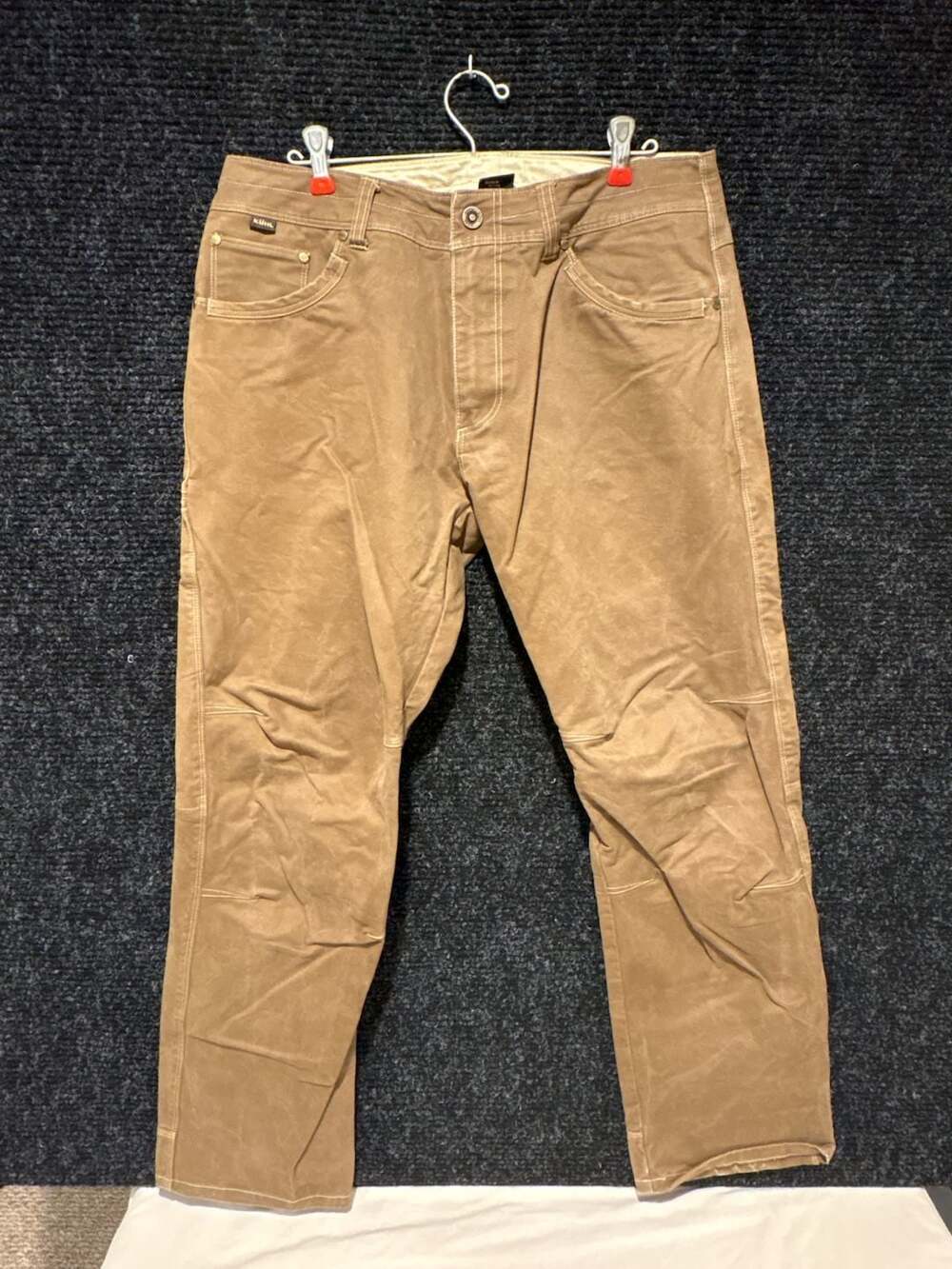 Kuhl Rydr Pants Mens Brown Vintage Patina Dye Outdoor Hiking Work Canvas Pants